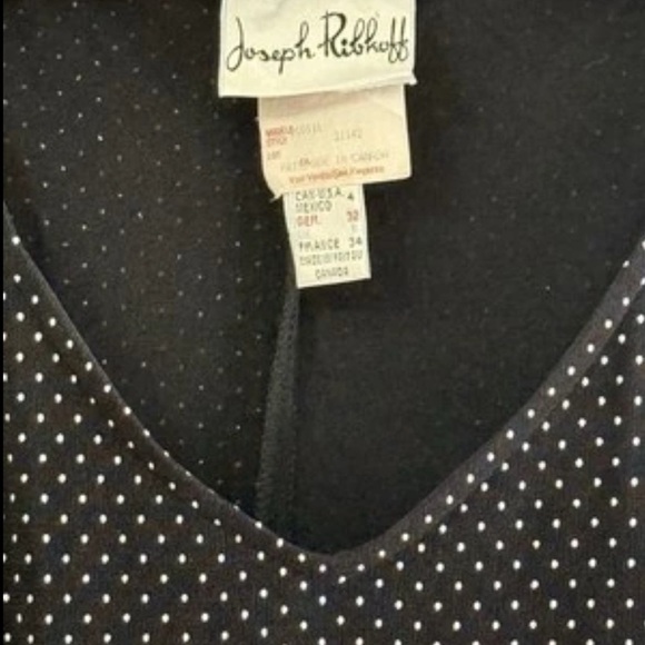 Black Polka Dot Dress by Joseph Ribkoff - Picture 3 of 4